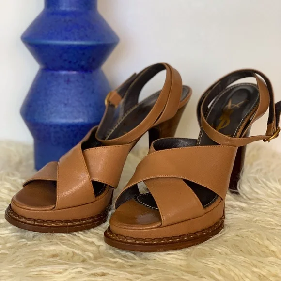 Tom Ford for YSL Gauche Platform Wrap Sandal - Picture 2 of 8